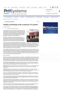 AV Magazine, AV system integration - Display technology in the corporate AV market